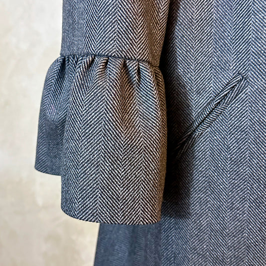 the brett coat in cashmere-lambswool herringbone flannel image 1