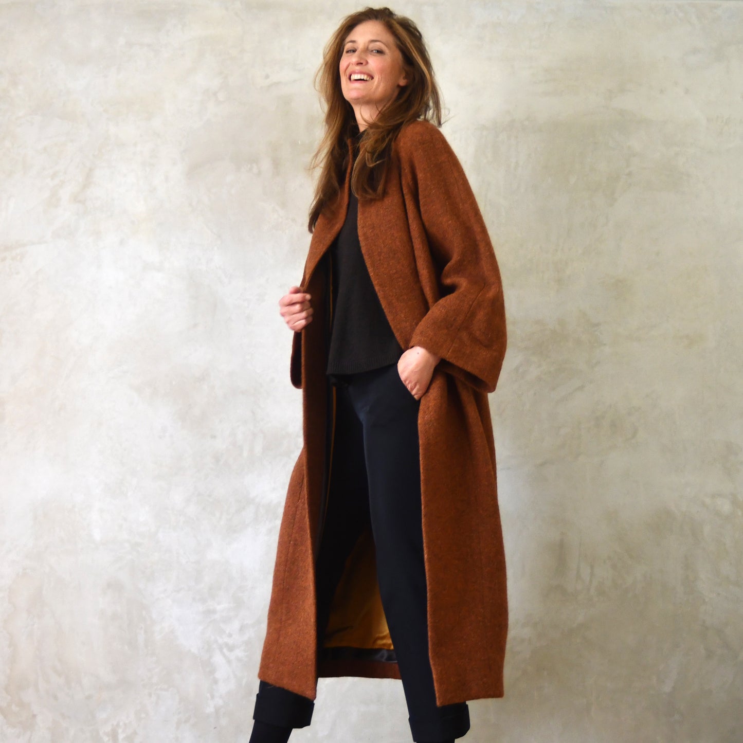 the long frink in russet lovat tweed image 14