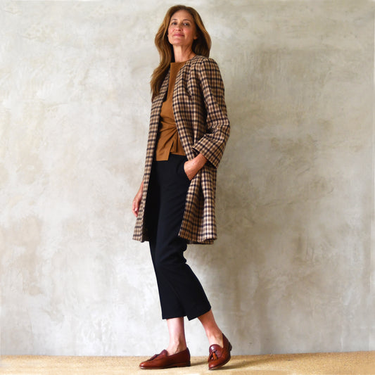 the garnett coat in fox flannel gunclub check image 1