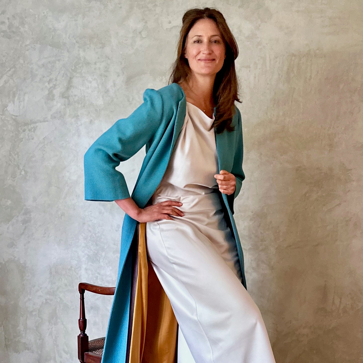 the burlison coat in wool crepe image 0