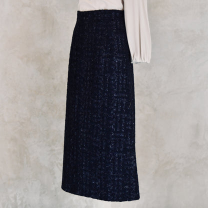the waisted a-line skirt by elyan for ednerat in boucle image 5