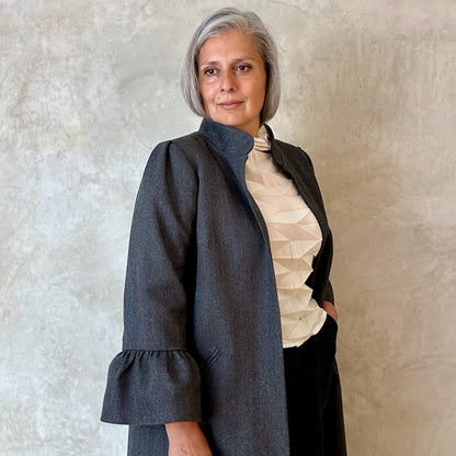 the brett coat in cashmere-lambswool herringbone flannel image 9