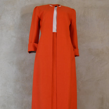 the simple a-line skirt in saffron silk matka image 2