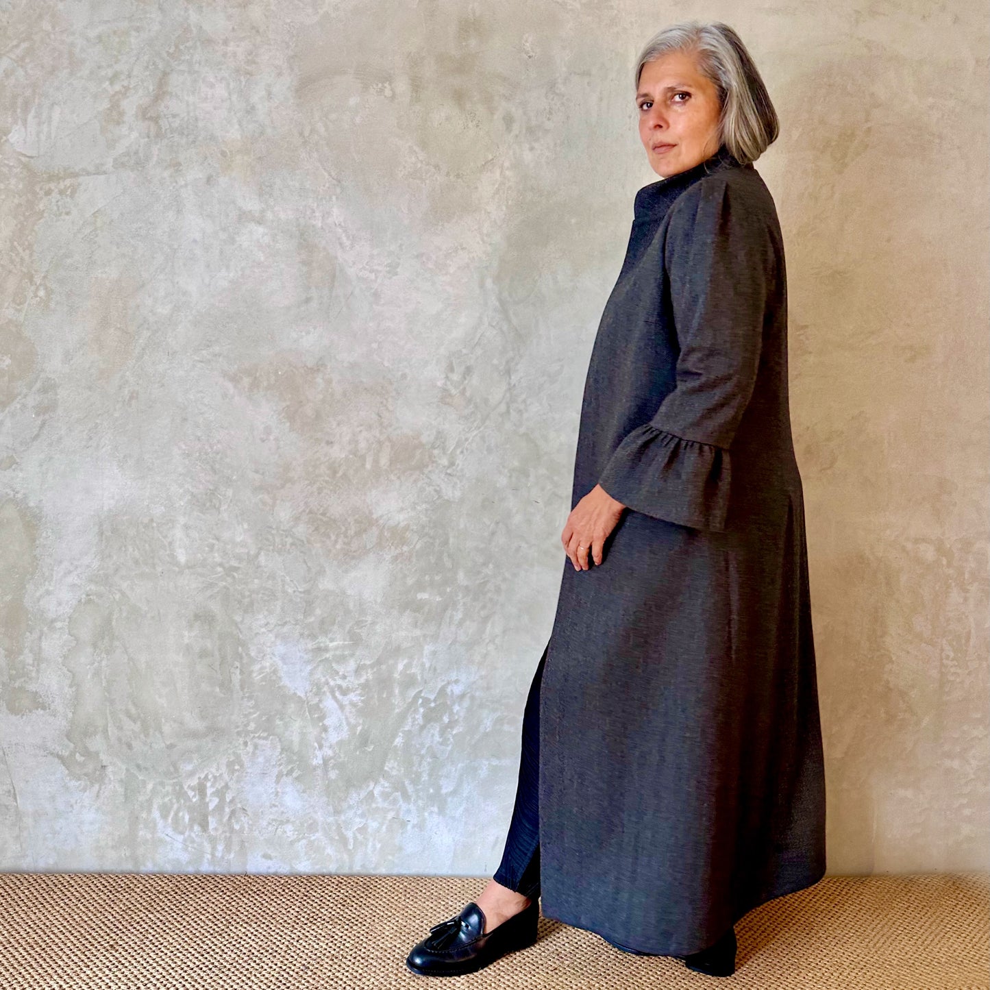 the brett coat in cashmere-lambswool herringbone flannel image 2