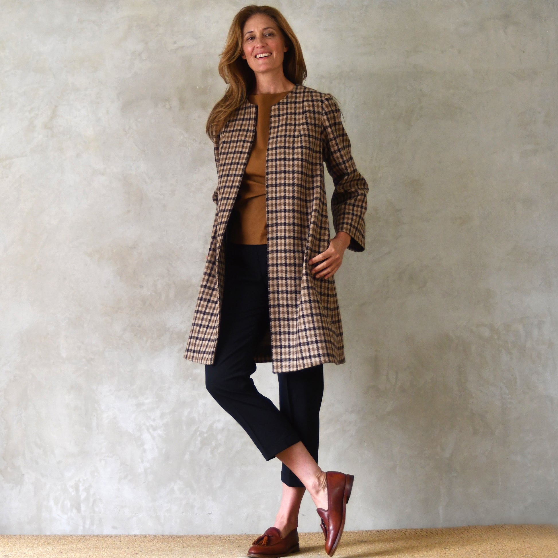 the garnett coat in fox flannel gunclub check image 3