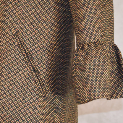 the delany coat in green-orange tiger eye tweed image 9