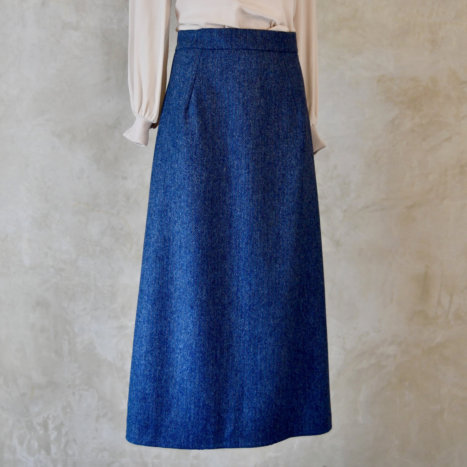 the waisted a-line skirt by elyan for ednerat in wool image 3