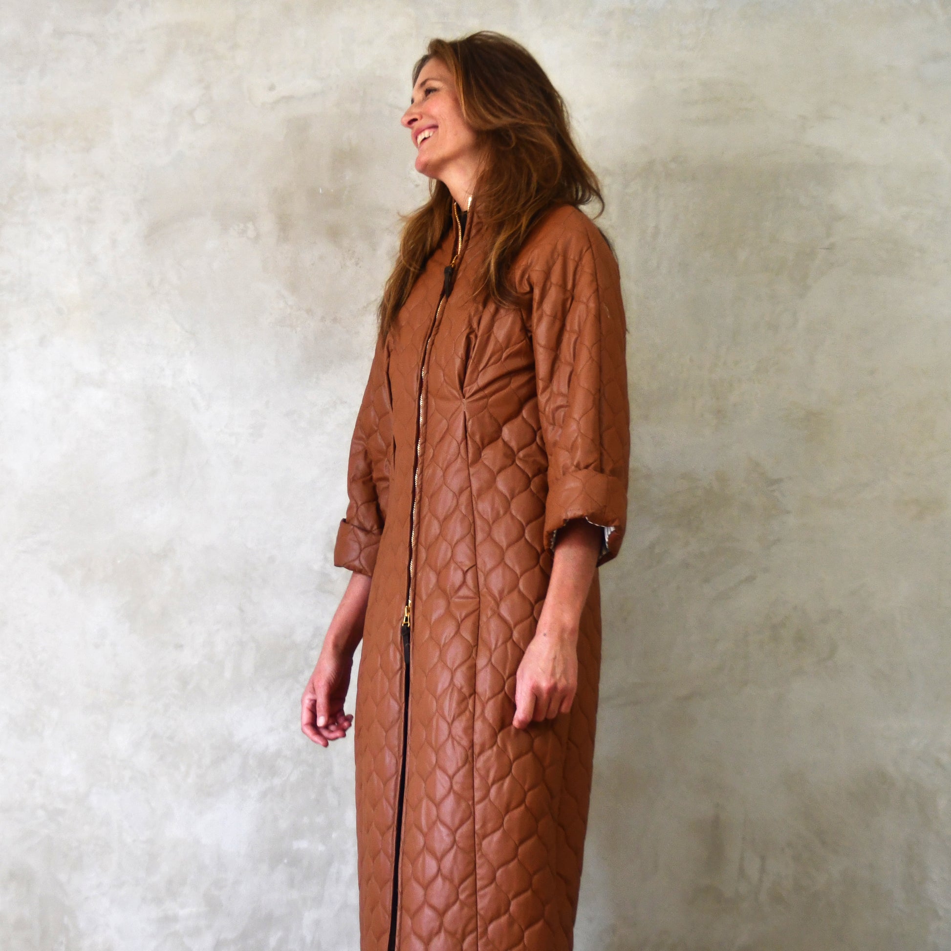 the quilted frink in tobacco image 13