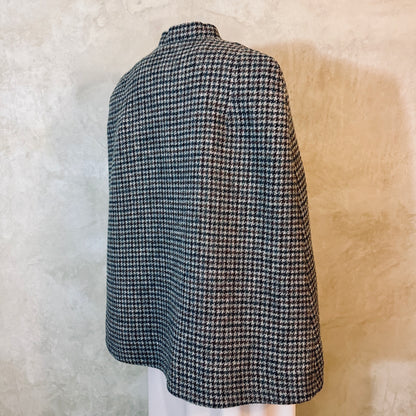 the clayton cape in grey-blue lovat tweed image 9
