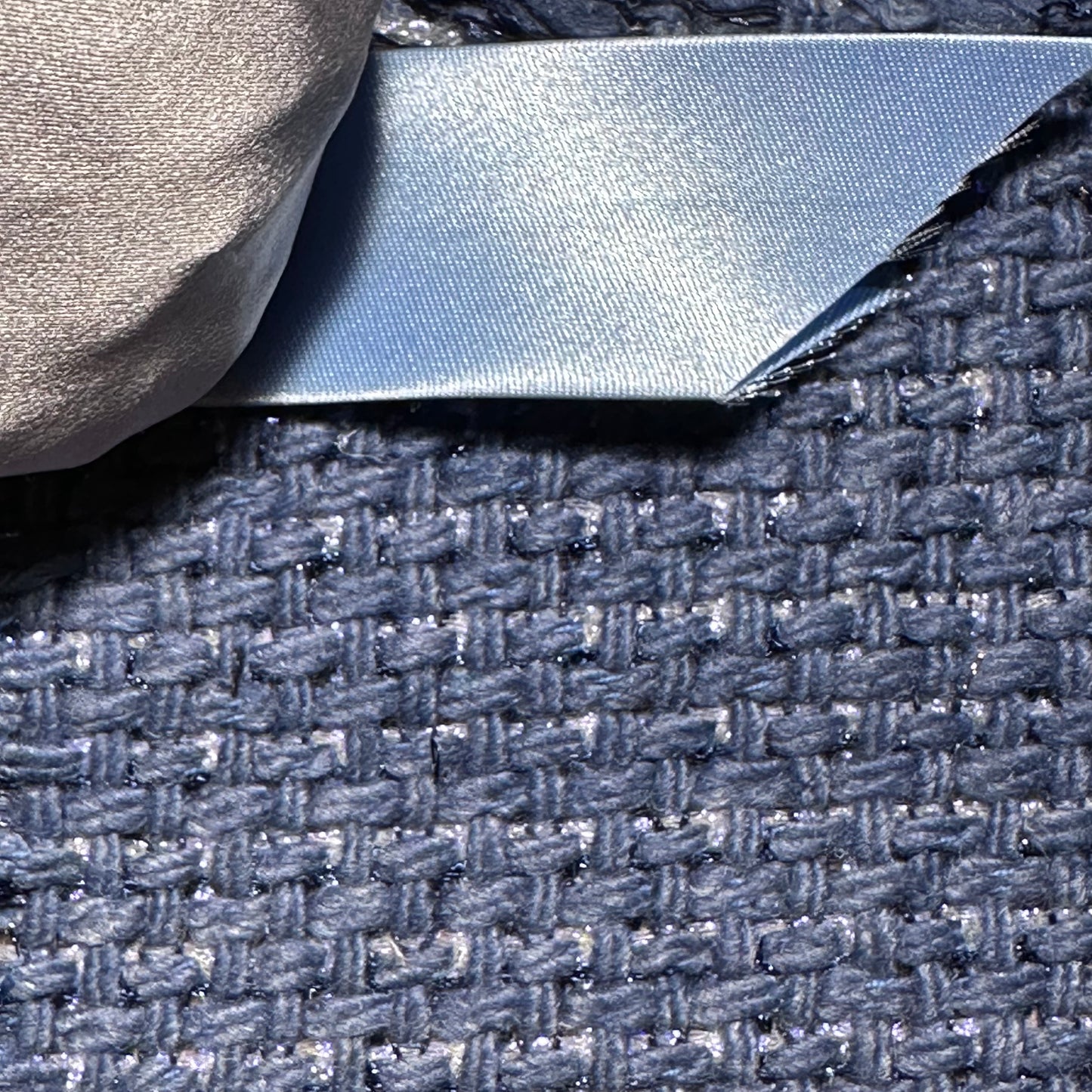 the burlison in iridescent blue boucle image 7