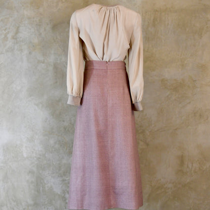 the waisted a-line skirt by elyan for ednerat in silk matka image 1