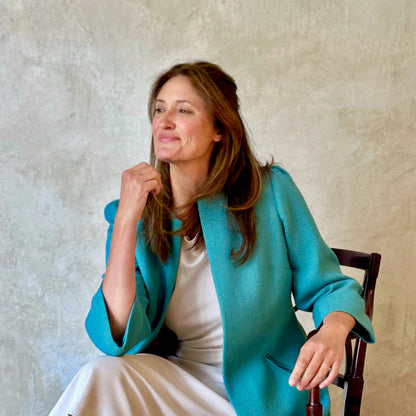 the burlison coat in wool crepe image 9