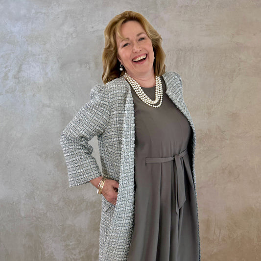 the burlison in silver mix boucle image 0