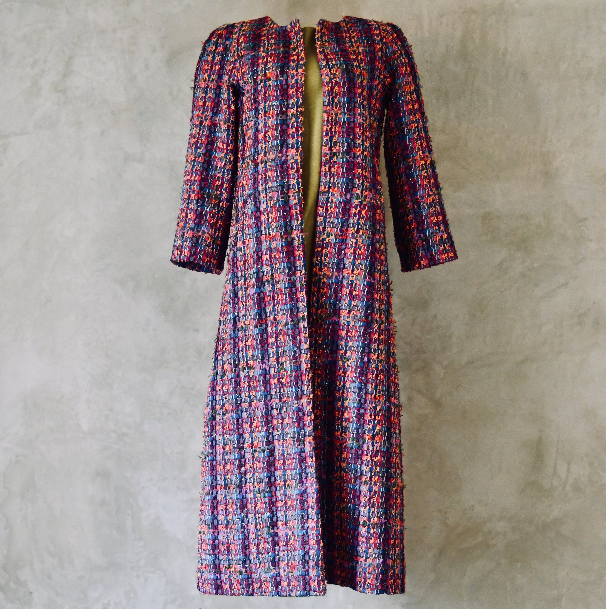 the bell coat in raspberry boucle image 6