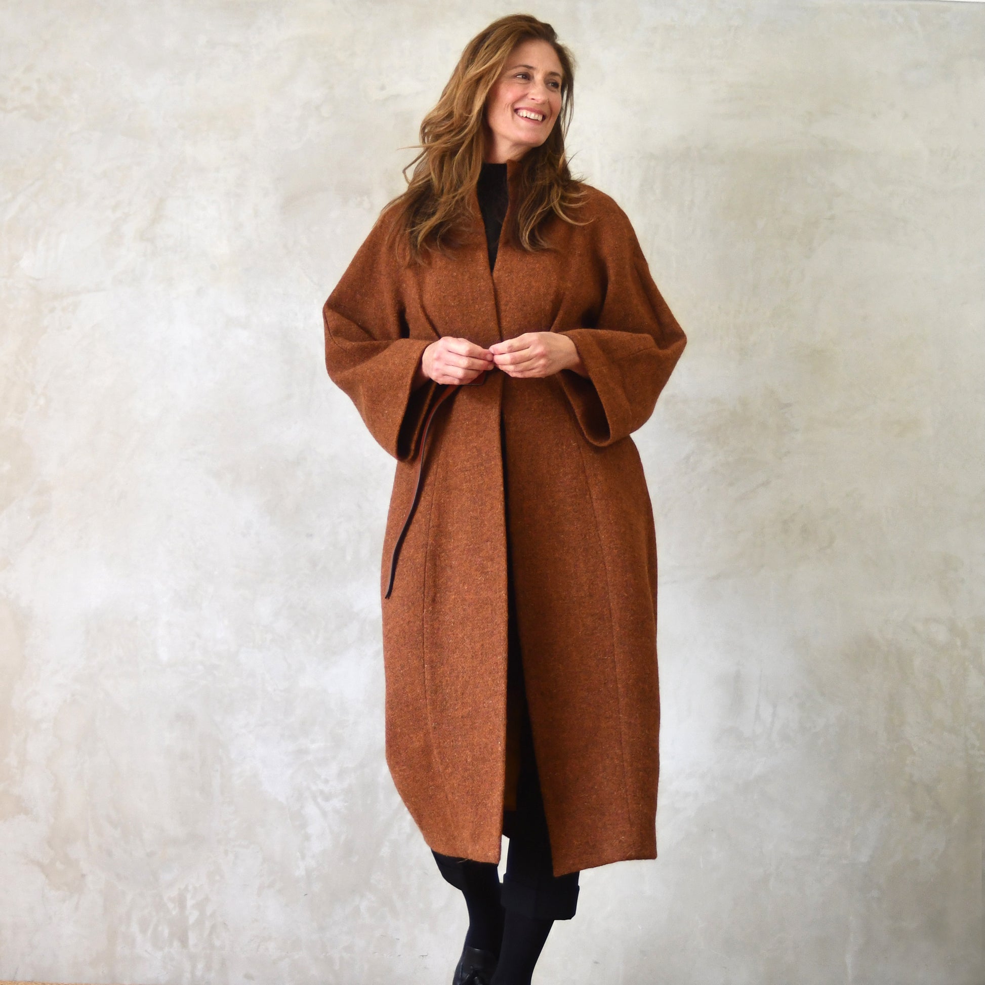 the long frink in russet lovat tweed image 6