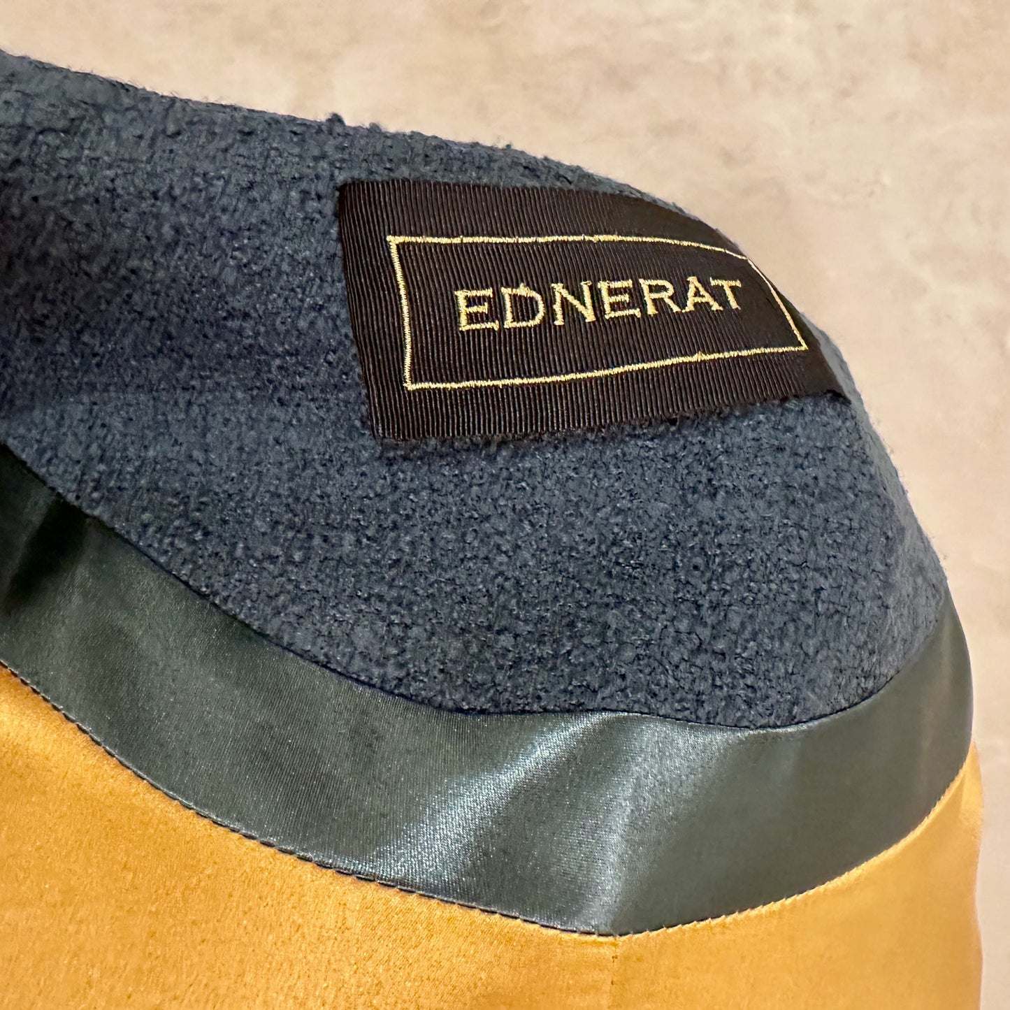 the long frink in bottle green wool boucle image 13