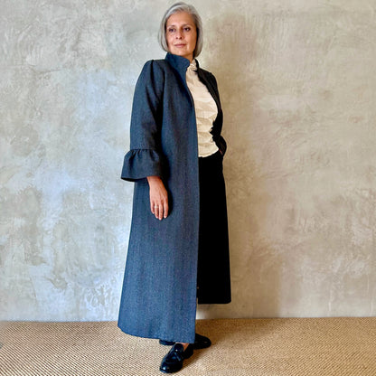 the brett coat in cashmere-lambswool herringbone flannel image 5