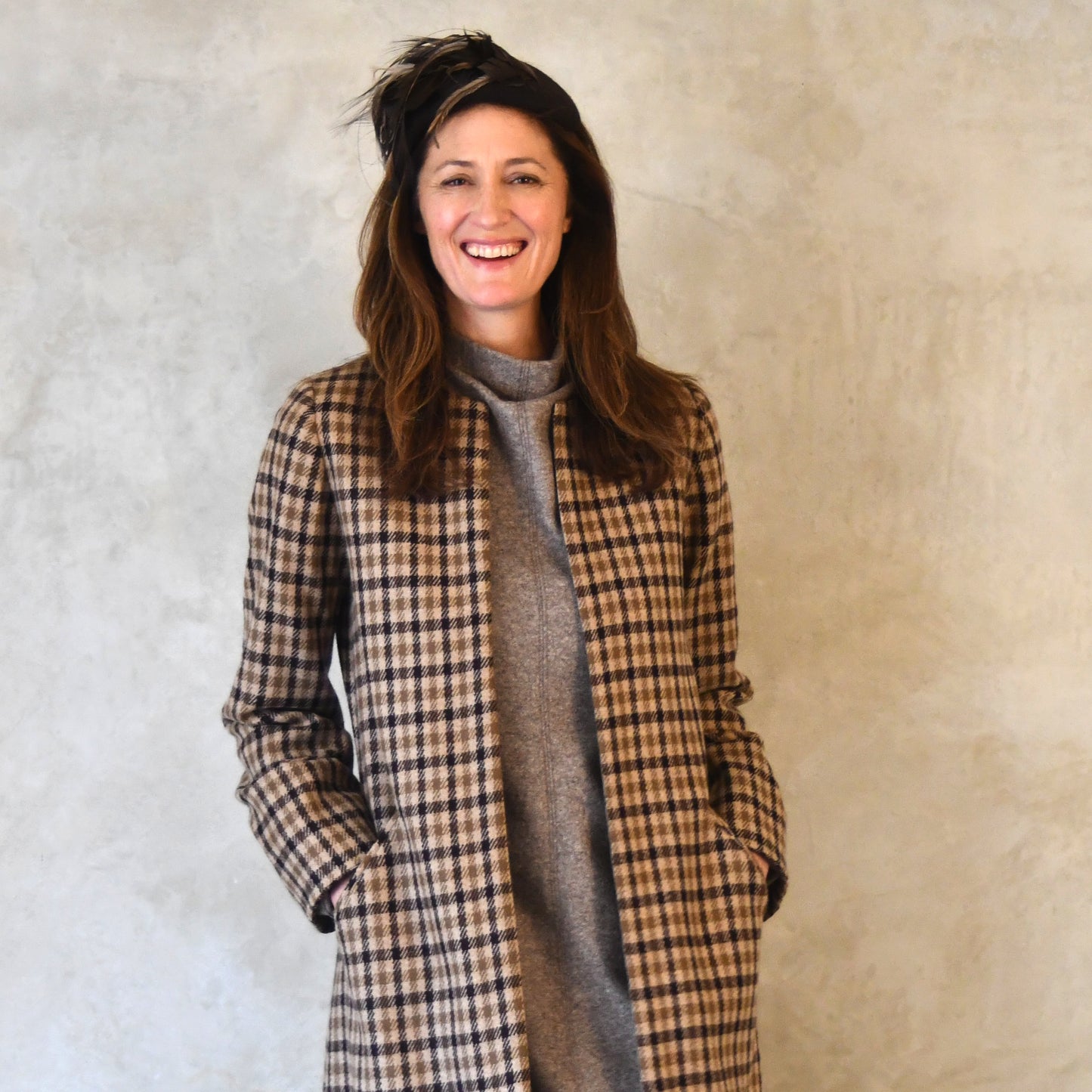 the carrington coat in gunclub check image 2