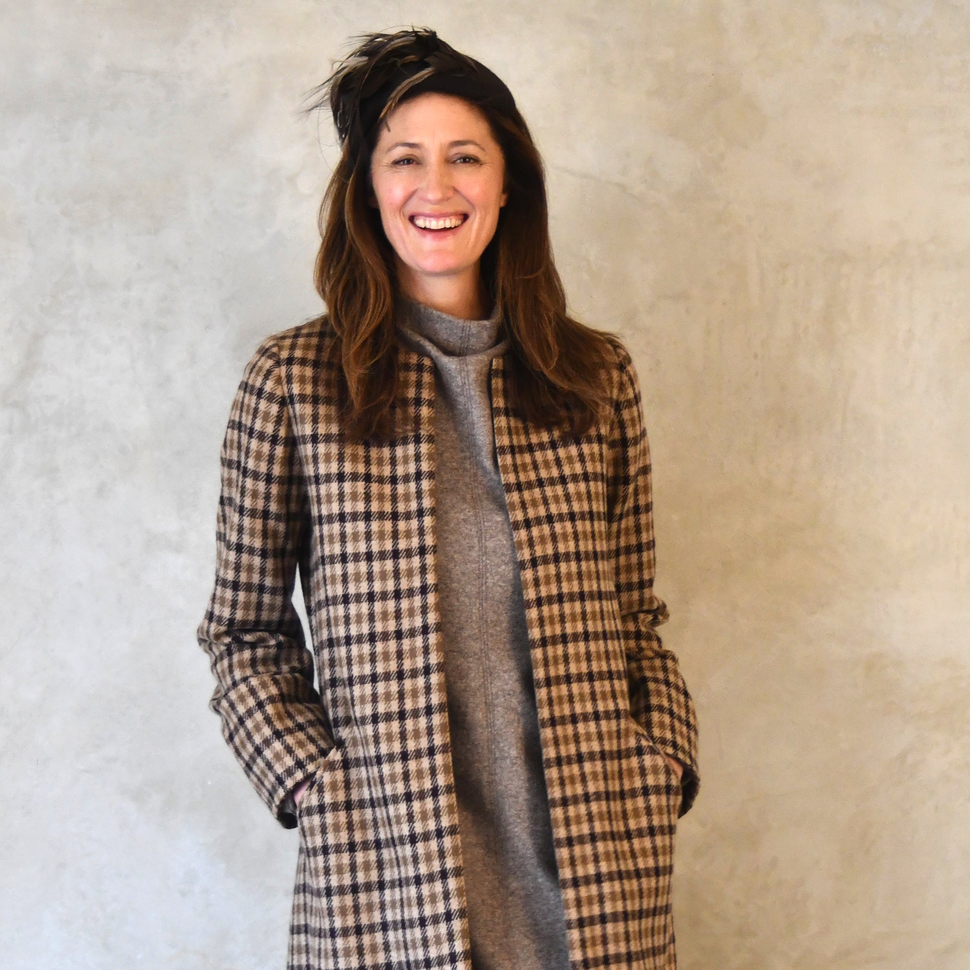 the carrington coat in gunclub check image 2