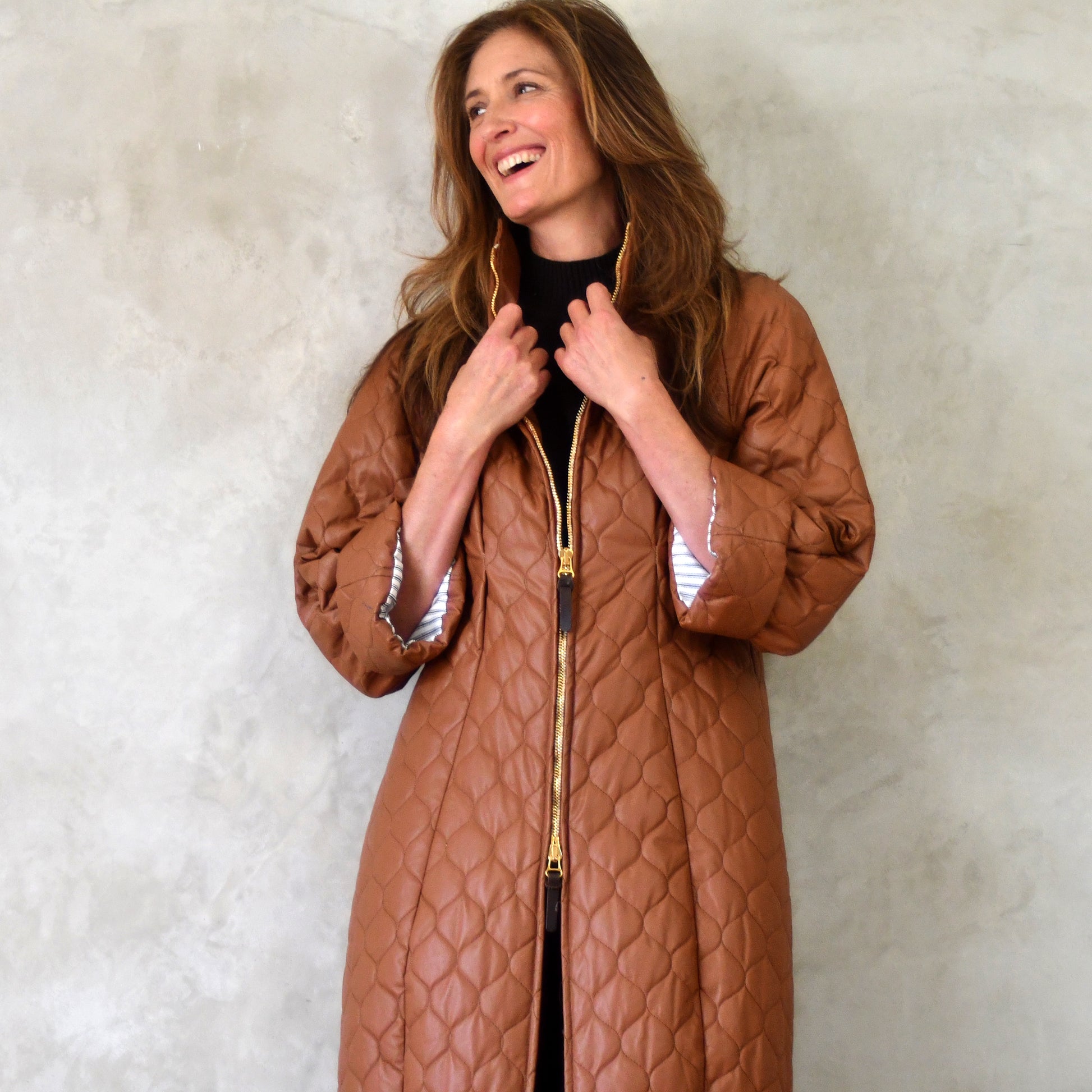 the quilted frink in tobacco image 1