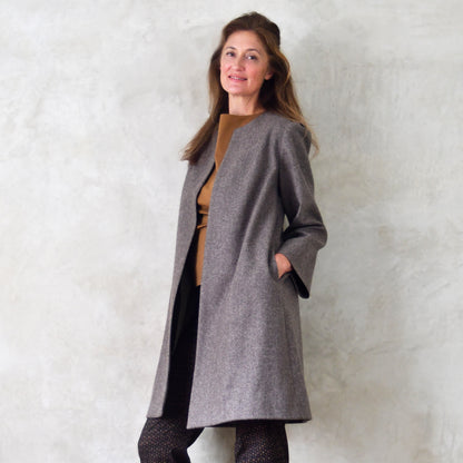 the john coat in merino flannel image 5