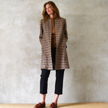 the garnett coat in fox flannel gunclub check image 13