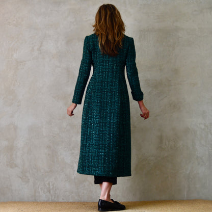 biffin in emerald metallic boucle image 3