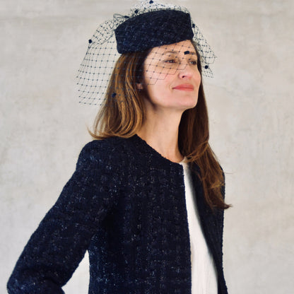 The Biffin in Dark Navy Boucle