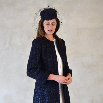 The Biffin in Dark Navy Boucle