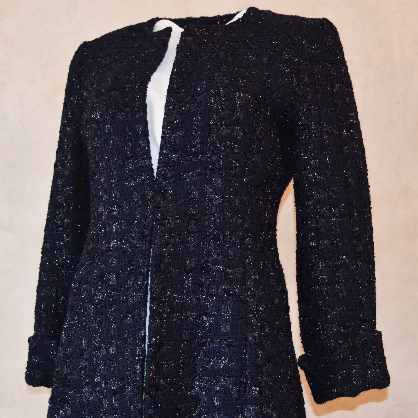 The Biffin in Dark Navy Boucle