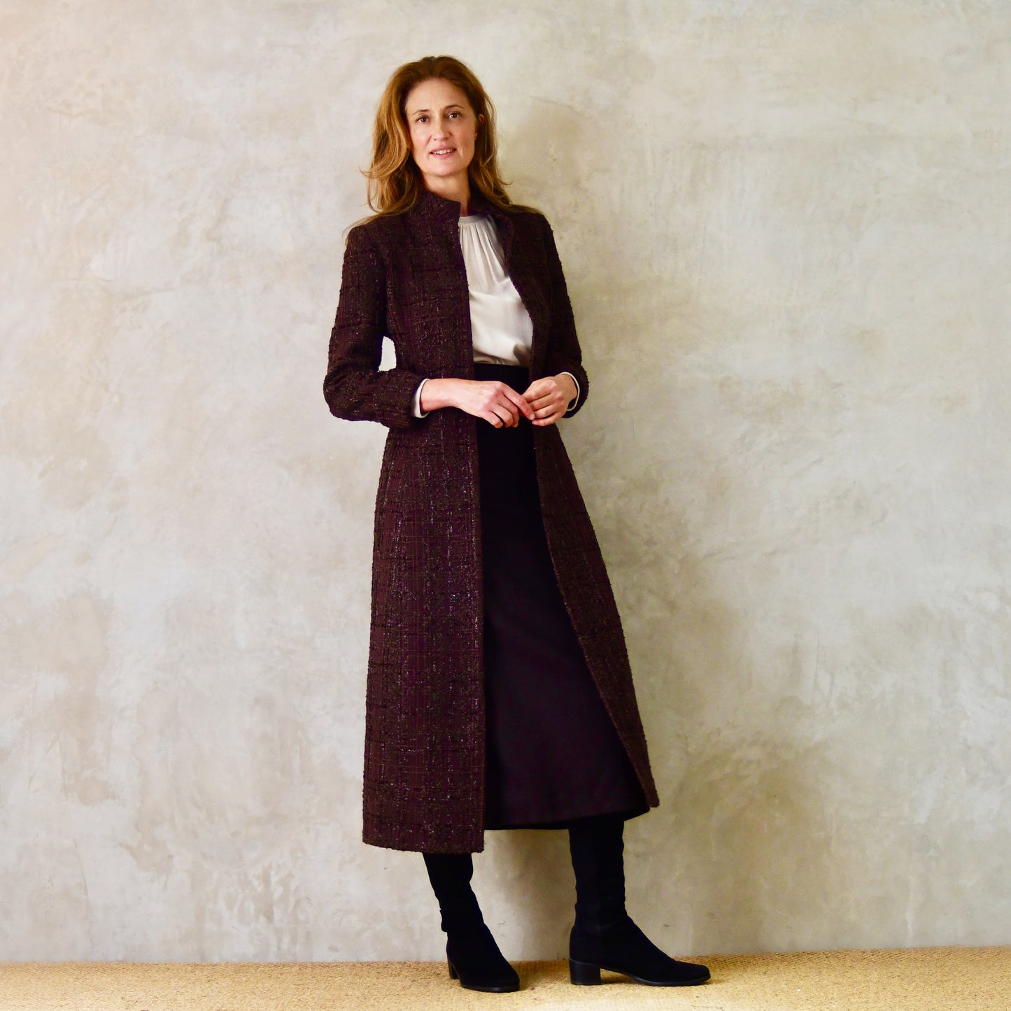 The Biffin in Chocolate Brown Boucle