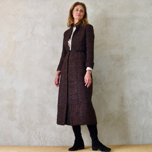 The Biffin in Chocolate Brown Boucle