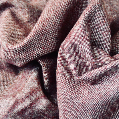 The Brett Coat in Wine Hopsack Tweed