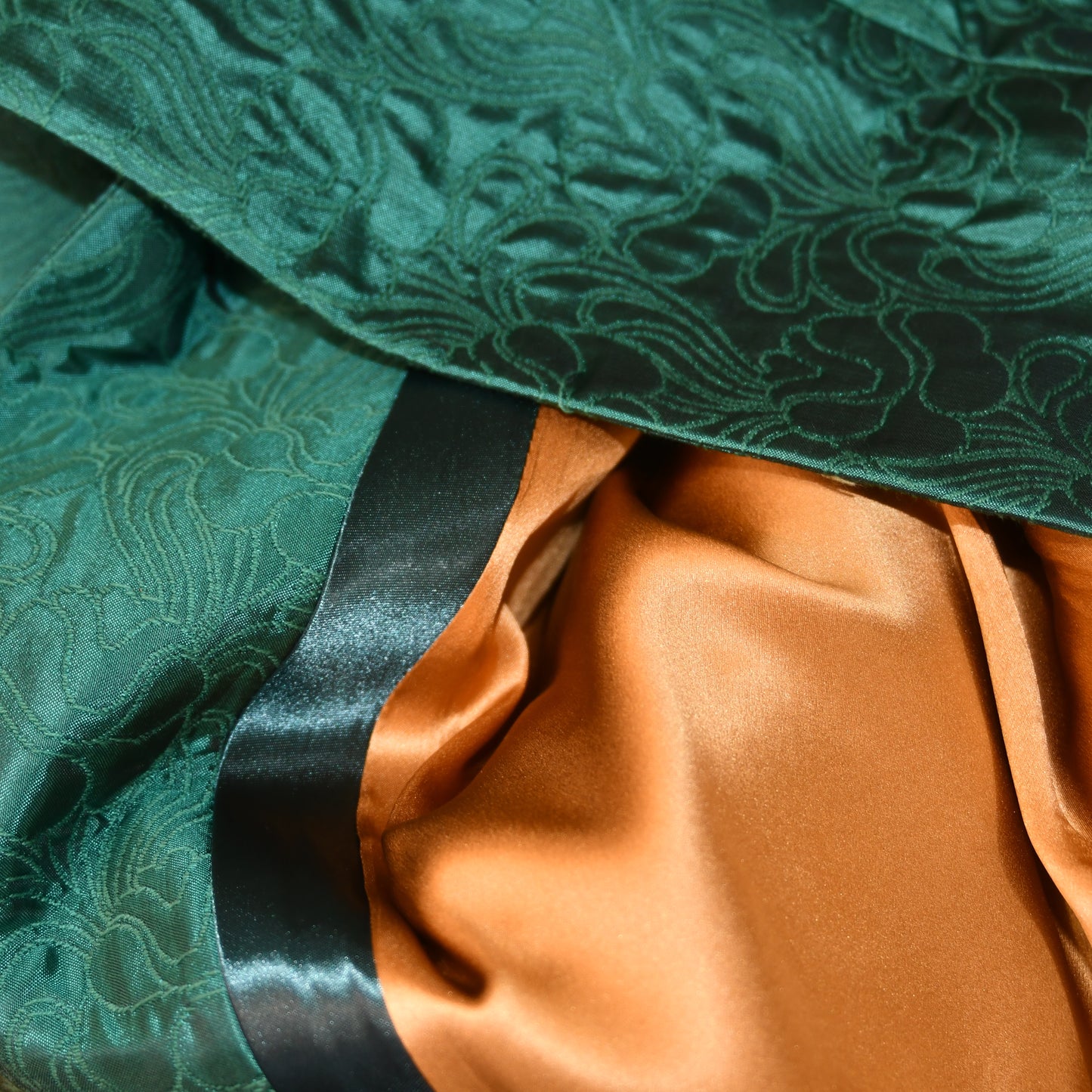 The Ganz Coat in Emerald Flower Brocade