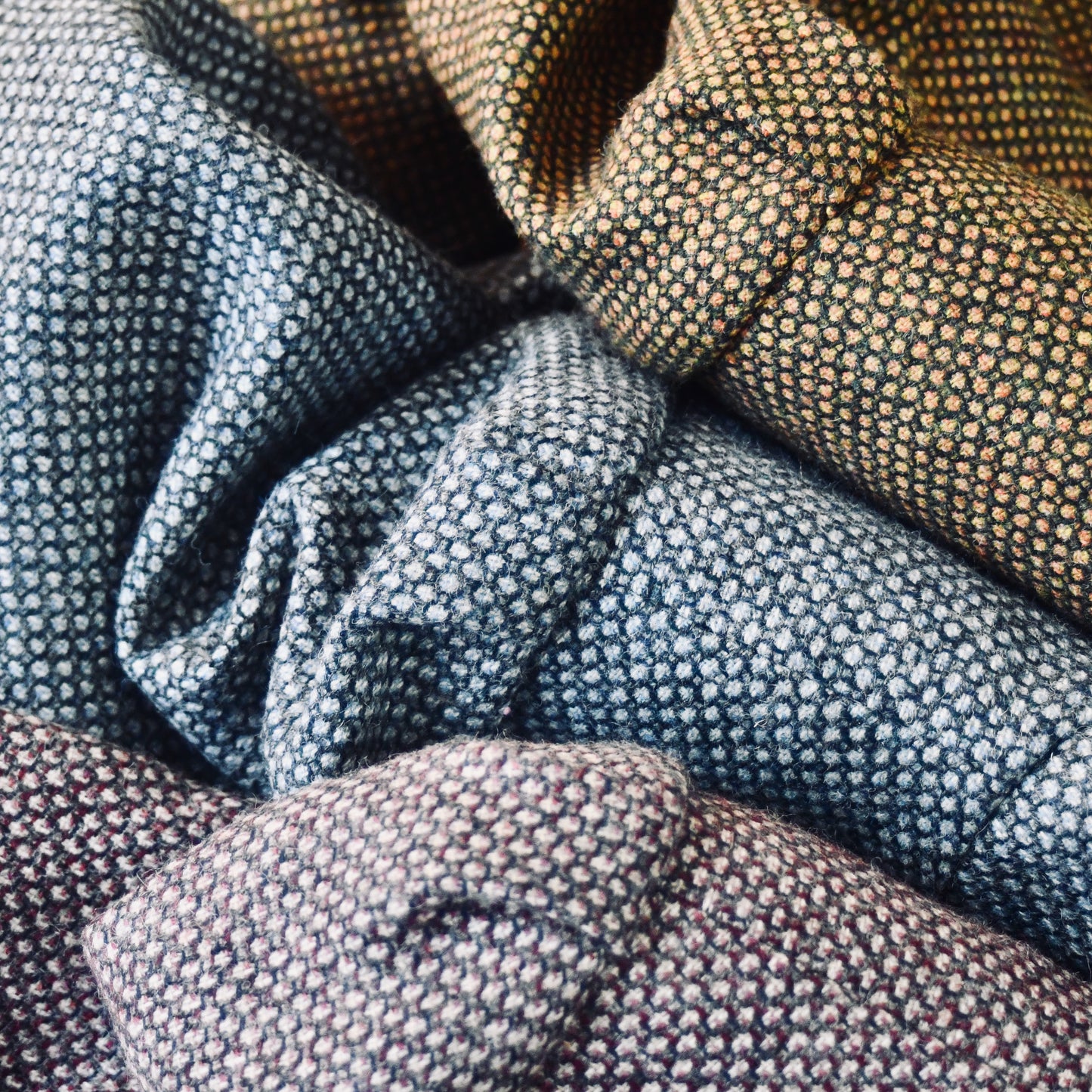 The Brett Coat in Blue Tiger Eye Tweed