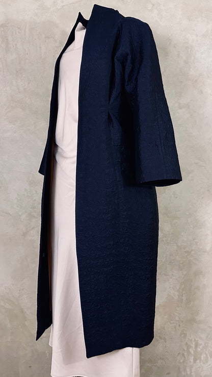 10 – The Long Frink in Dark Navy Bubble Brocade