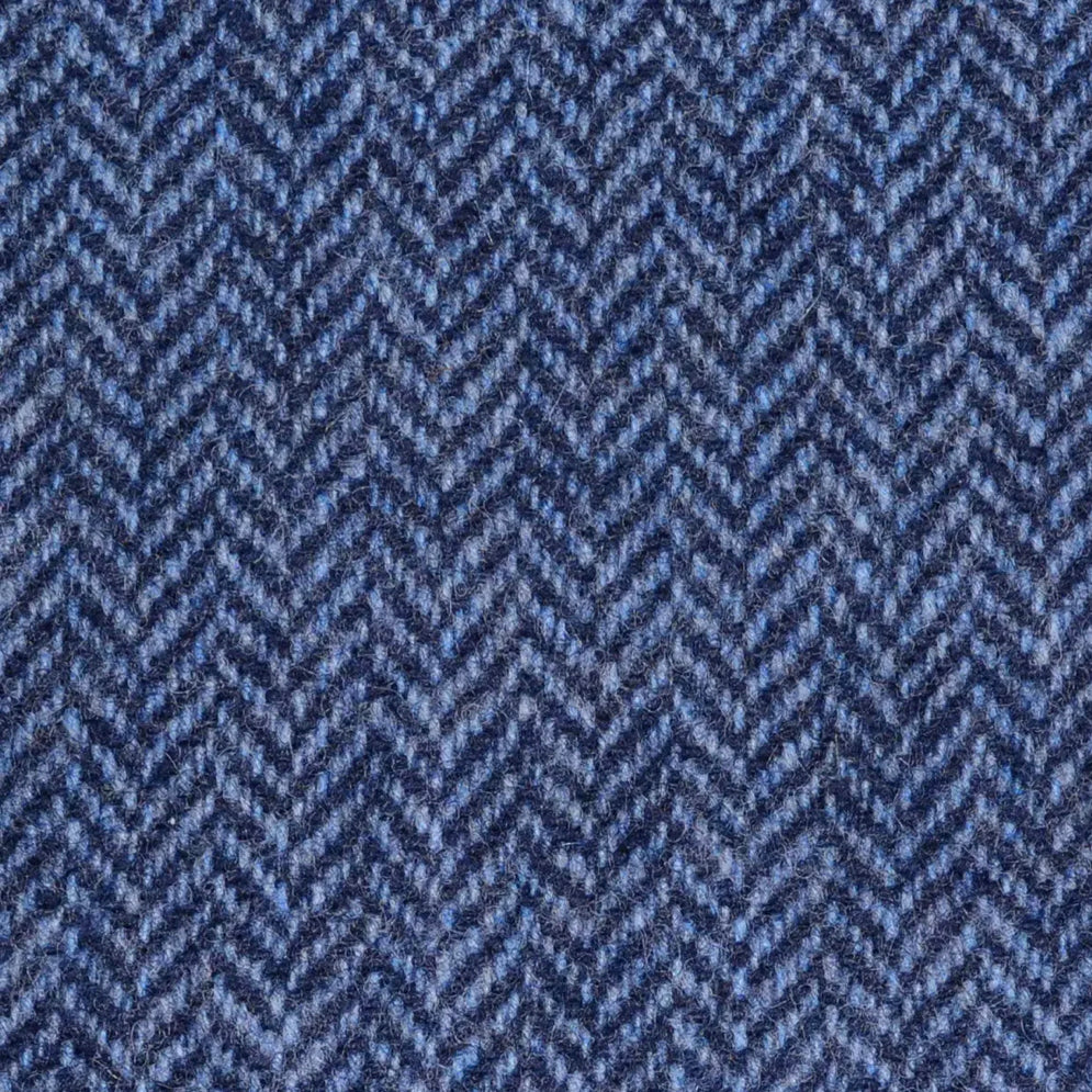 the delany coat in denim blue lambswool herringbone tweed image 11