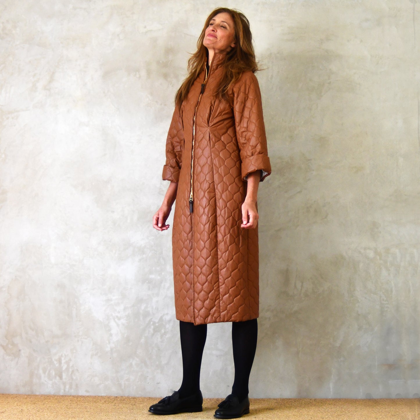 the quilted frink in tobacco image 1