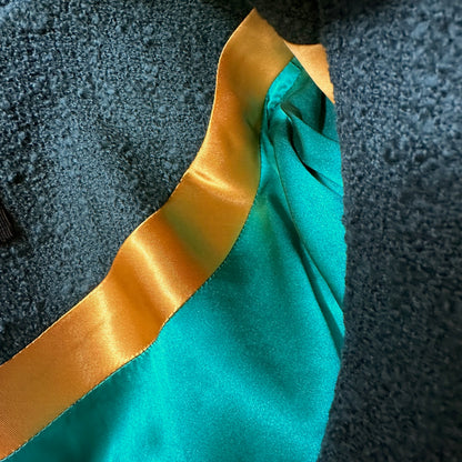 the delany coat in bottle green wool boucle image 9