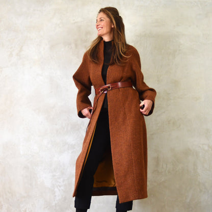 the long frink in russet lovat tweed image 10