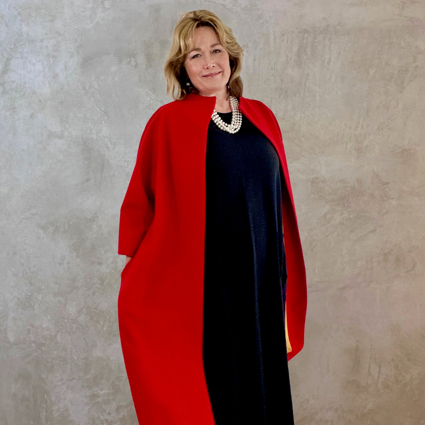 the frink in bright scarlet merino flannel image 10