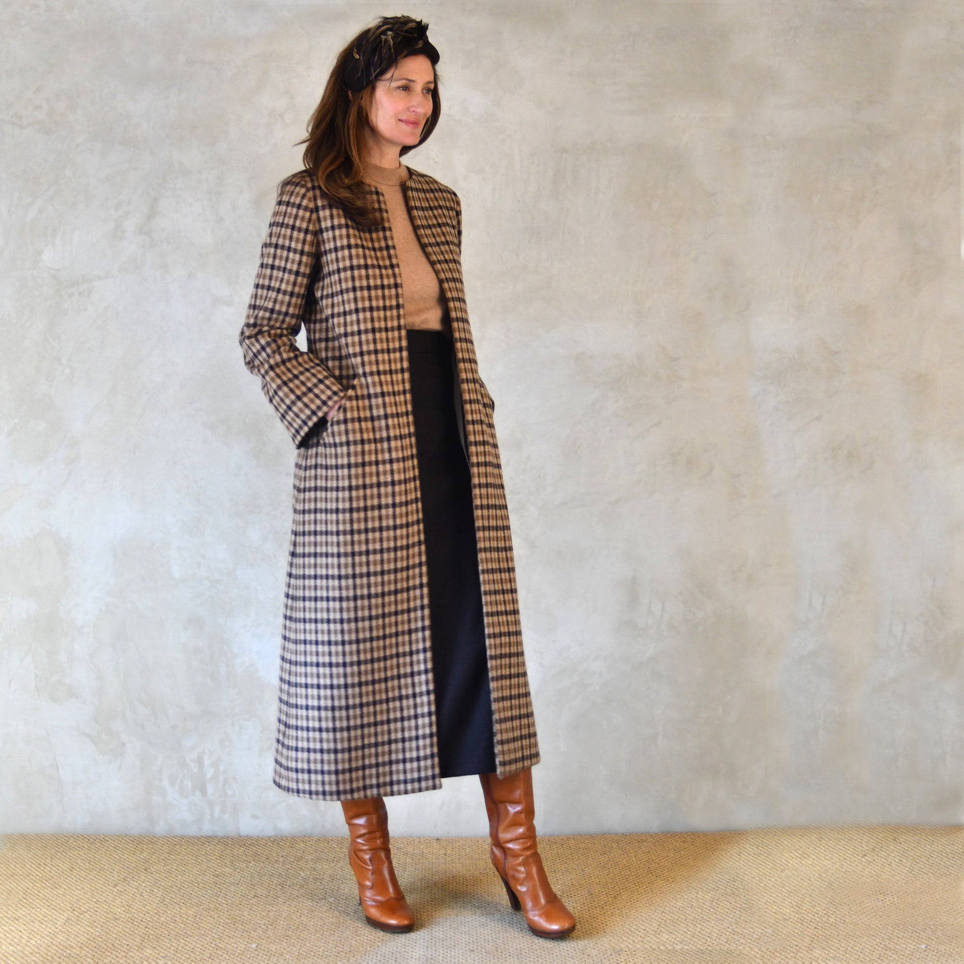 the carrington coat in gunclub check image 0