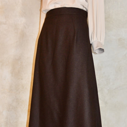 the waisted a-line skirt by elyan for ednerat in wool image 1