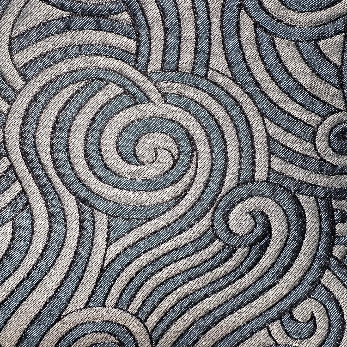 the frink coat in a teal swirl silk-mix brocade image 8