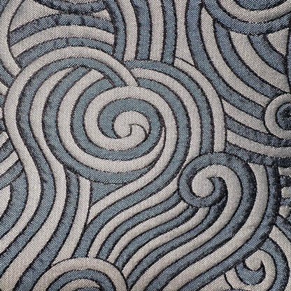 the frink coat in a teal swirl silk-mix brocade image 8