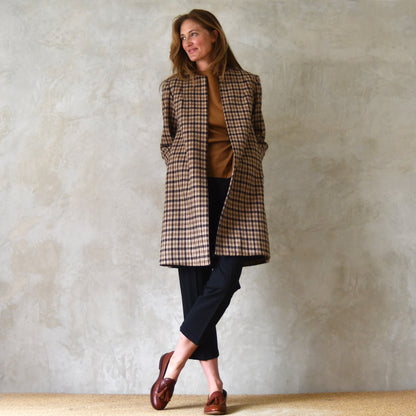 the garnett coat in fox flannel gunclub check image 14