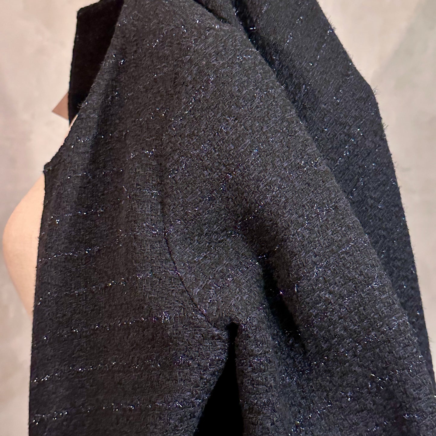 the boyce coat in black metallic boucle image 8