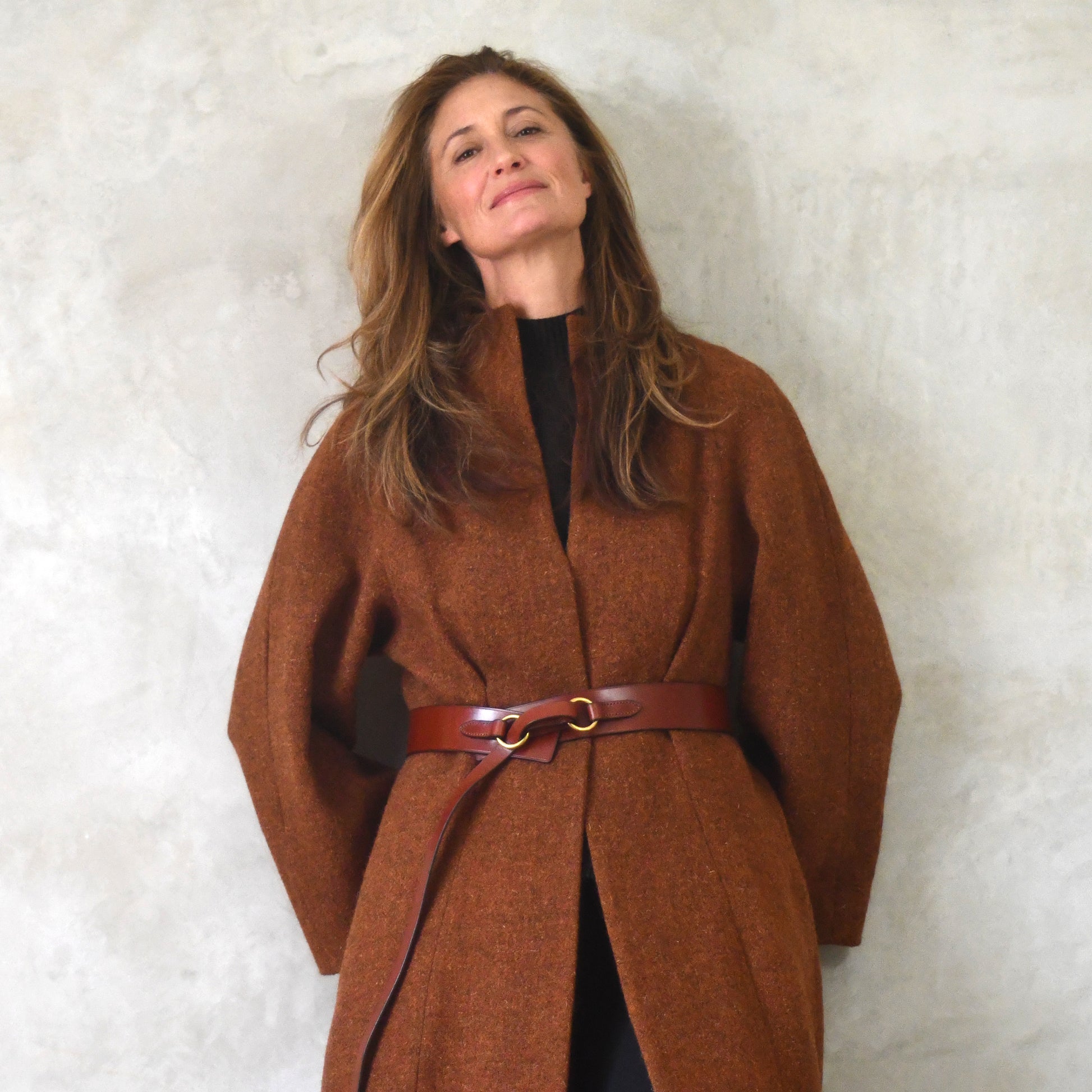 the long frink in russet lovat tweed image 6