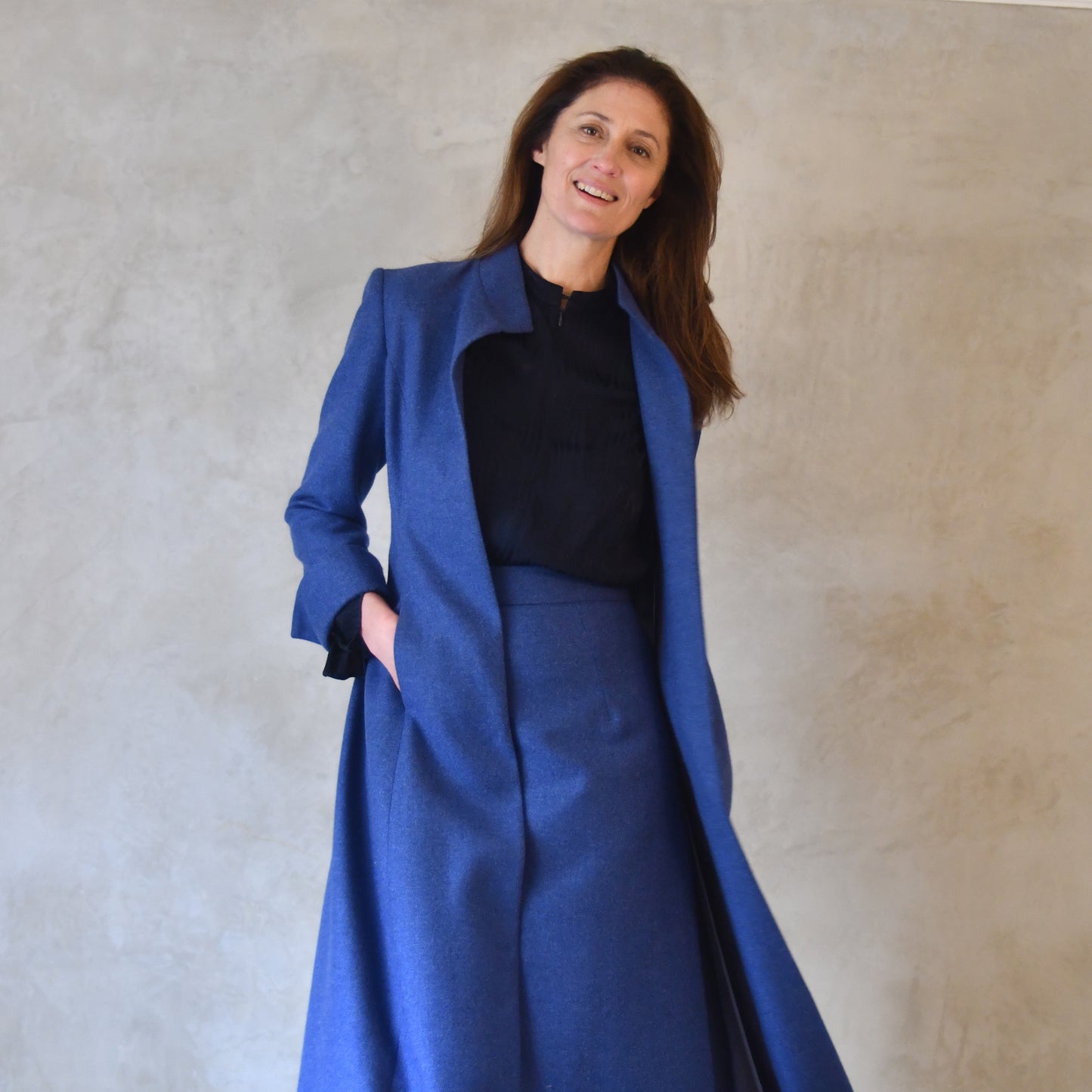 the biffin in french blue merino flannel image 1