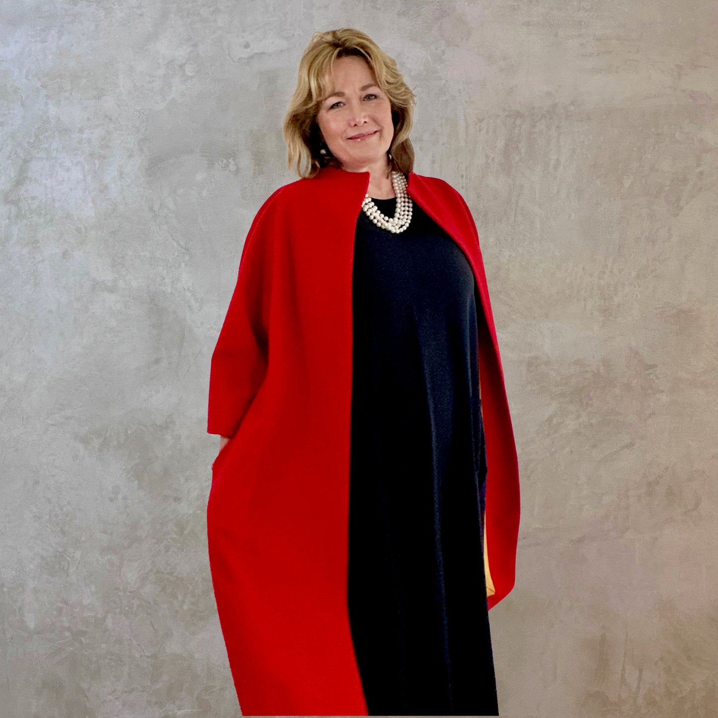 the frink in bright scarlet merino flannel image 2